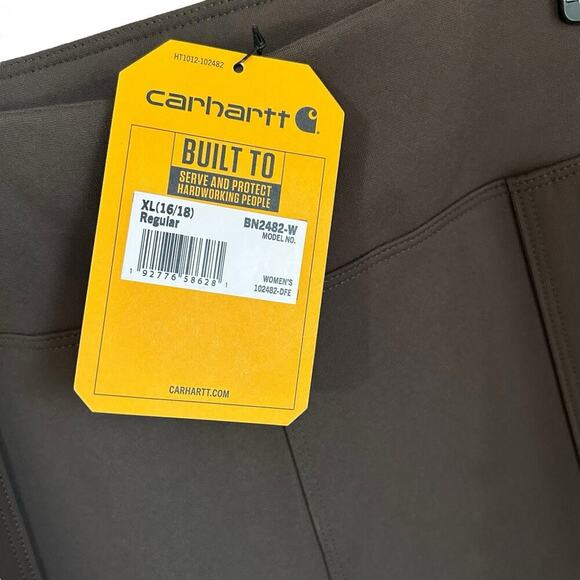 Carhartt Force Fitted Mid weight Utility Legging Size L New With Tags Brown - Picture 4 of 7